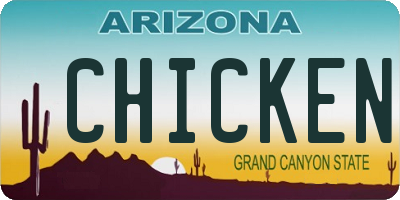 AZ license plate CHICKEN