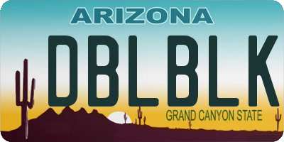 AZ license plate DBLBLK