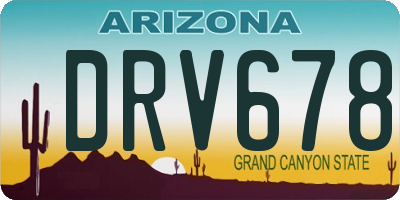 AZ license plate DRV678