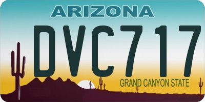 AZ license plate DVC717