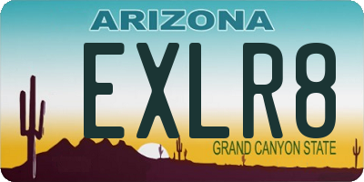 AZ license plate EXLR8