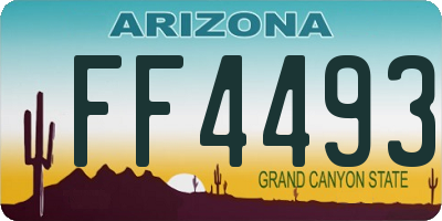 AZ license plate FF4493