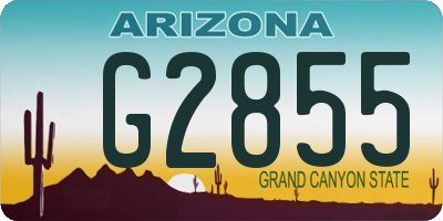 AZ license plate G2855