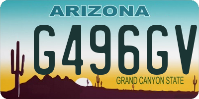 AZ license plate G496GV