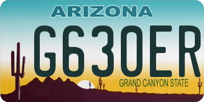 AZ license plate G630ER