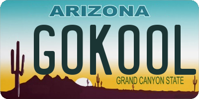 AZ license plate GOKOOL