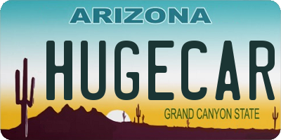 AZ license plate HUGECAR