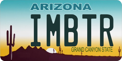 AZ license plate IMBTR