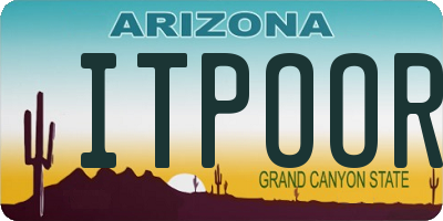 AZ license plate ITPOOR