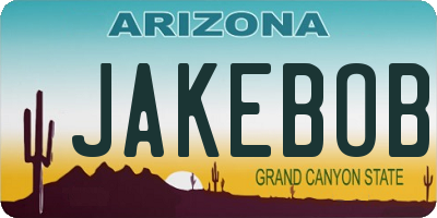 AZ license plate JAKEBOB