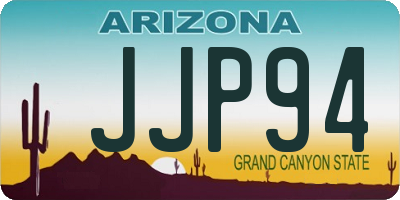 AZ license plate JJP94