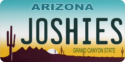 AZ license plate JOSHIES