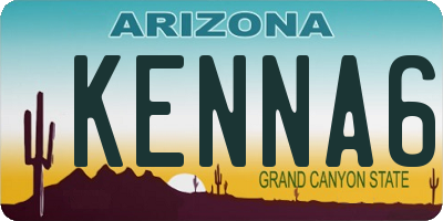 AZ license plate KENNA6