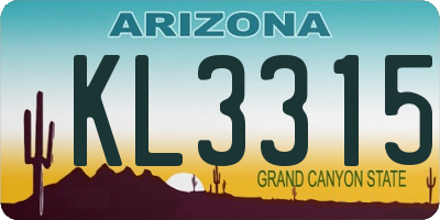 AZ license plate KL3315