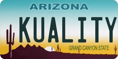 AZ license plate KUALITY