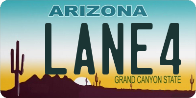 AZ license plate LANE4