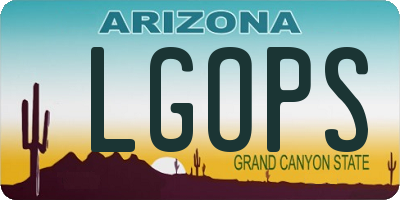 AZ license plate LGOPS