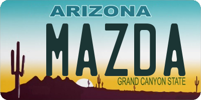 AZ license plate MAZDA