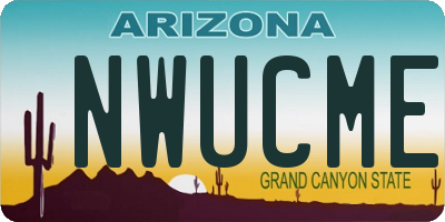 AZ license plate NWUCME