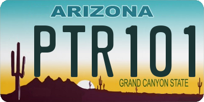 AZ license plate PTR101