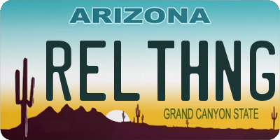 AZ license plate RELTHNG
