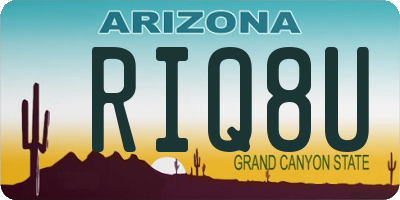 AZ license plate RIQ8U
