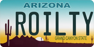 AZ license plate ROILTY