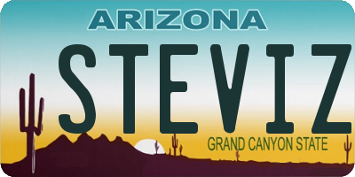 AZ license plate STEVIZ