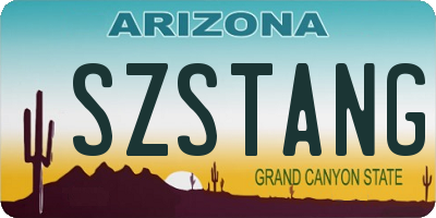 AZ license plate SZSTANG