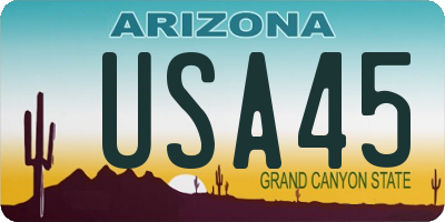 AZ license plate USA45