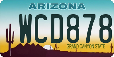 AZ license plate WCD878