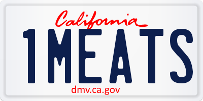 CA license plate 1MEATS