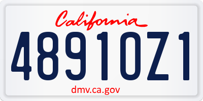 CA license plate 4891OZ1