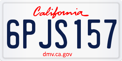 CA license plate 6PJS157