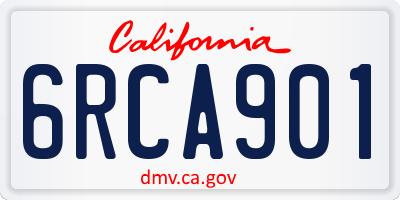 CA license plate 6RCA901