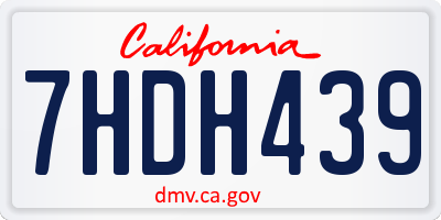 CA license plate 7HDH439