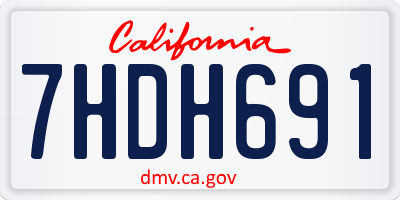 CA license plate 7HDH691