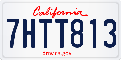 CA license plate 7HTT813