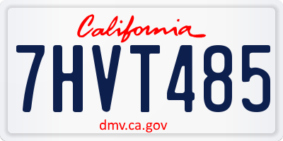 CA license plate 7HVT485