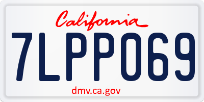 CA license plate 7LPP069