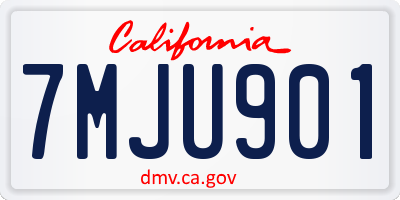 CA license plate 7MJU901