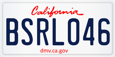 CA license plate BSRL046