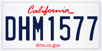 CA license plate DHM1577