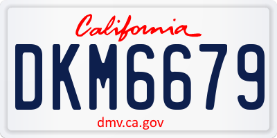 CA license plate DKM6679