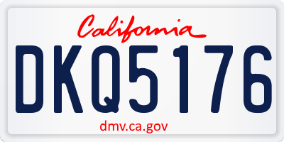CA license plate DKQ5176