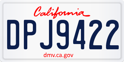 CA license plate DPJ9422
