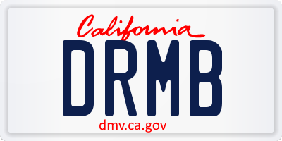CA license plate DRMB