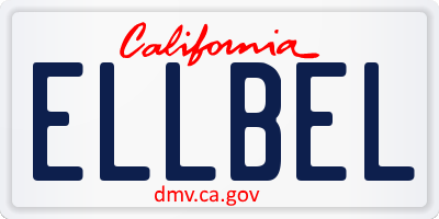 CA license plate ELLBEL