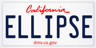 CA license plate ELLIPSE