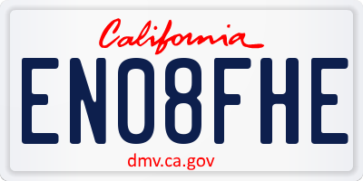 CA license plate EN08FHE